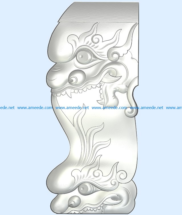 Table legs and chairs A002326 wood carving file stl for Artcam and Aspire jdpaint free vector art 3d model download for CNC