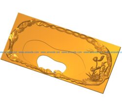 Tea tray A002354 wood carving file stl for Artcam and Aspire jdpaint free vector art 3d model download for CNC