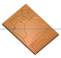 Tea tray carp A002694 wood carving file stl for Artcam and Aspire jdpaint free vector art 3d model download for CNC