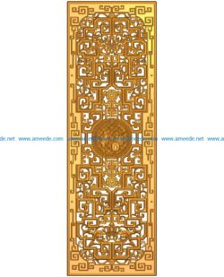 Template door design A002482 wood carving file stl for Artcam and Aspire jdpaint free vector art 3d model download for CNC
