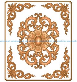 Template door design A002731 wood carving file stl for Artcam and Aspire jdpaint free vector art 3d model download for CNC