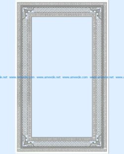 Template frame design A002256 wood carving file stl for Artcam and Aspire jdpaint free vector art 3d model download for CNC