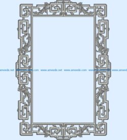 Template frame design A002258 wood carving file stl for Artcam and Aspire jdpaint free vector art 3d model download for CNC