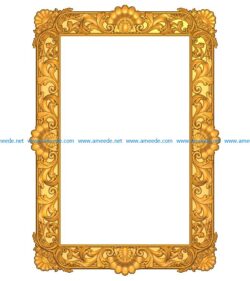 Template frame design A002378 wood carving file stl for Artcam and Aspire jdpaint free vector art 3d model download for CNC
