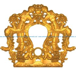 Template frame design A002379 wood carving file stl for Artcam and Aspire jdpaint free vector art 3d model download for CNC