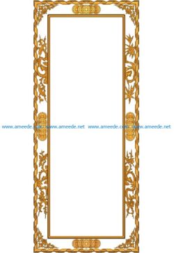 Template frame design A002493 wood carving file stl for Artcam and Aspire jdpaint free vector art 3d model download for CNC