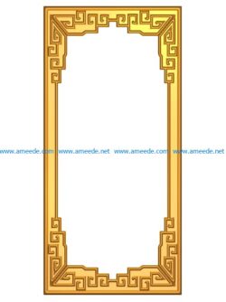 Template frame design A002494 wood carving file stl for Artcam and Aspire jdpaint free vector art 3d model download for CNC