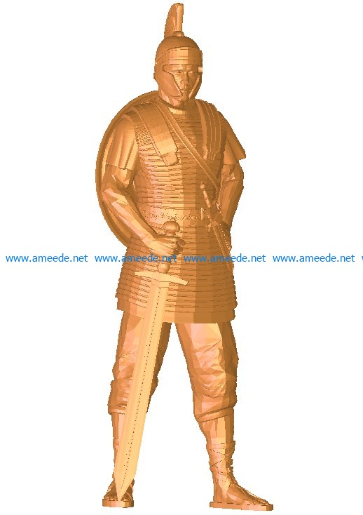 The leader held the sword and wore the shield B002742 file stl free download 3D Model for CNC and 3d printer