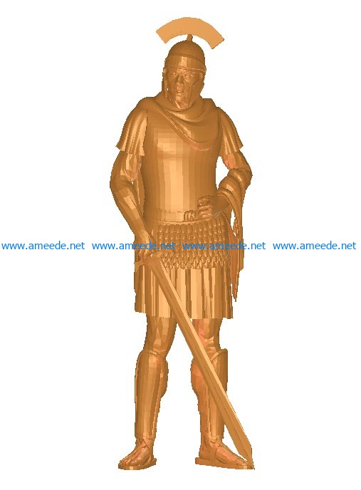 The leader holds the sword B002741 file stl free download 3D Model for CNC and 3d printer