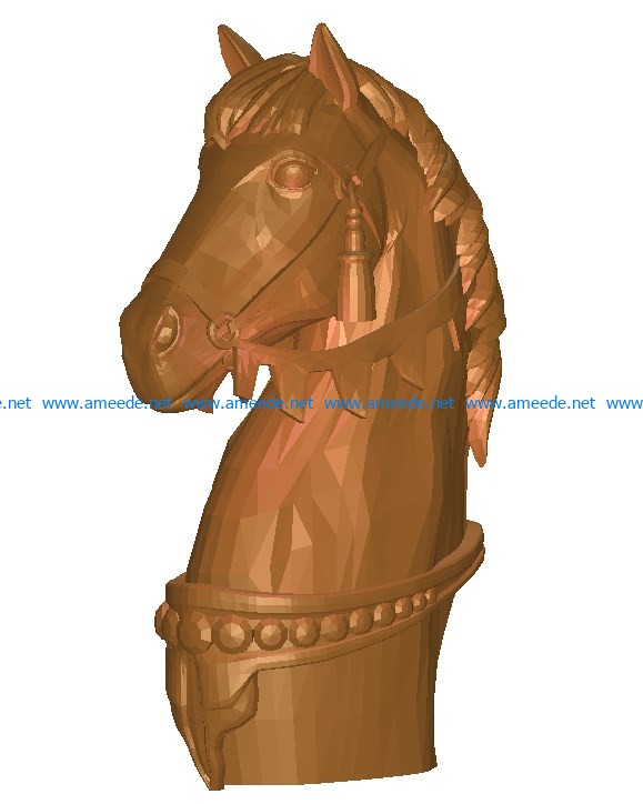 Horse Chess Game Piece - Cavalo Jogo de Xadrez 3D model