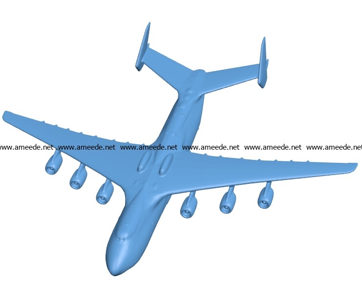 Aircraft An-225 Mriya B003016 file stl free download 3D Model for CNC and 3d printer