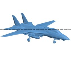 Aircraft Grumman F-14 Tomcat B002863 file stl free download 3D Model for CNC and 3d printer