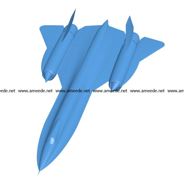 Aircraft SR 71 BlackBird B003758 file stl free download 3D Model for CNC and 3d printer