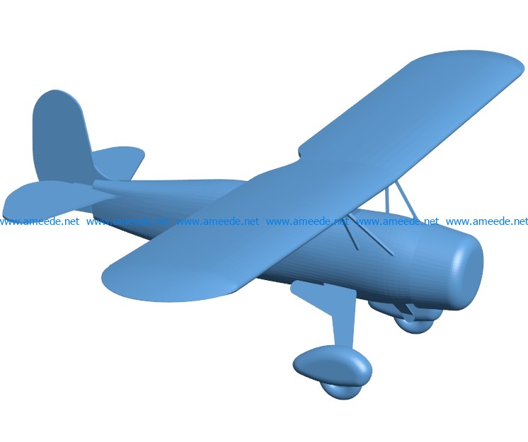 Airplane B002854 file stl free download 3D Model for CNC and 3d printer