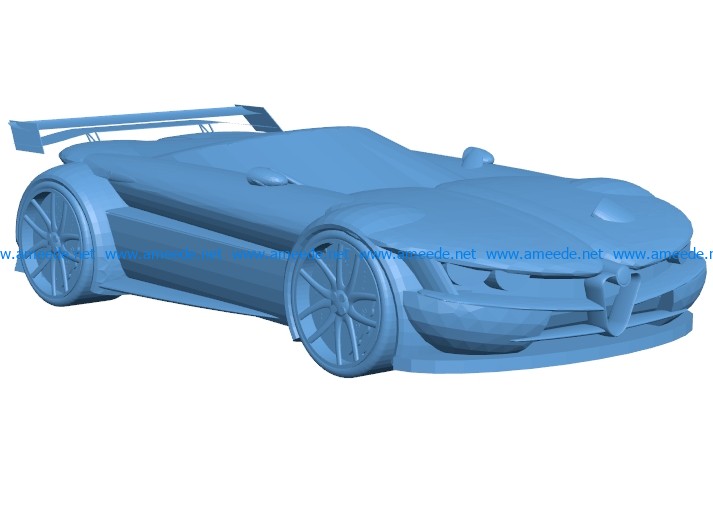 Alfa Romeo concept B002856 file stl free download 3D Model for CNC and 3d printer