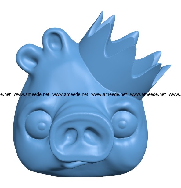 Angry birds pencil box B003018 file stl free download 3D Model for CNC and 3d printer