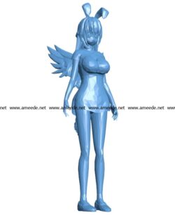 Anime girl B003011 file stl free download 3D Model for CNC and 3d printer