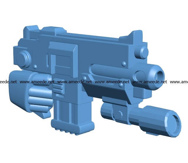 Aux Grenade Launcher Gun B003551 file stl free download 3D Model for CNC and 3d