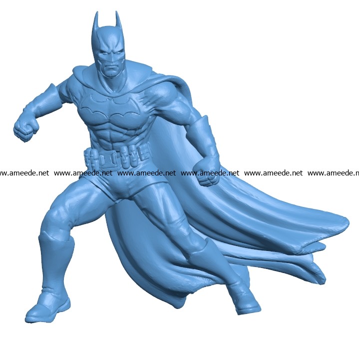 Batman in action B003571 file stl free download 3D Model for CNC and 3d