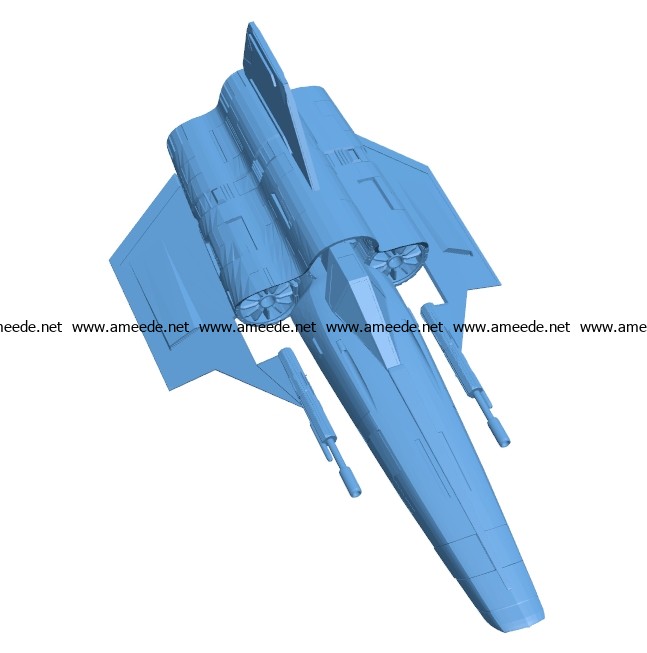 Battlestar Galactica Viper Ship B003516 file stl free download 3D Model for CNC and 3d printer