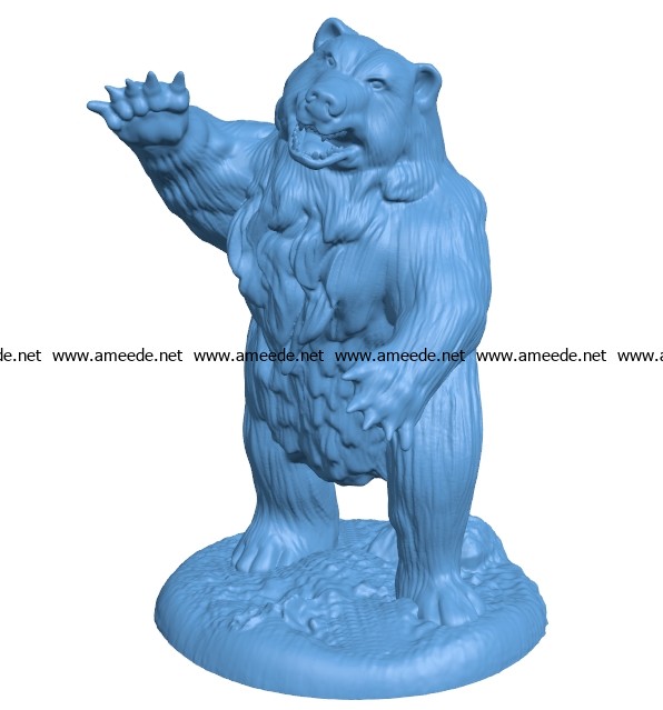 Bear Action B003357 file stl free download 3D Model for CNC and 3d printer