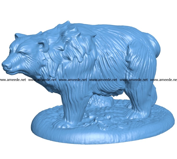 Bear Casual B003041 file stl free download 3D Model for CNC and 3d printer