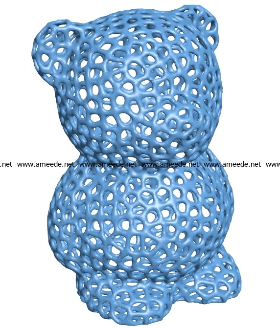 Bear voronoi B003223 file stl free download 3D Model for CNC and 3d printer