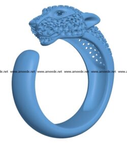 Beautiful panther ring B002897 file stl free download 3D Model for CNC and 3d printer