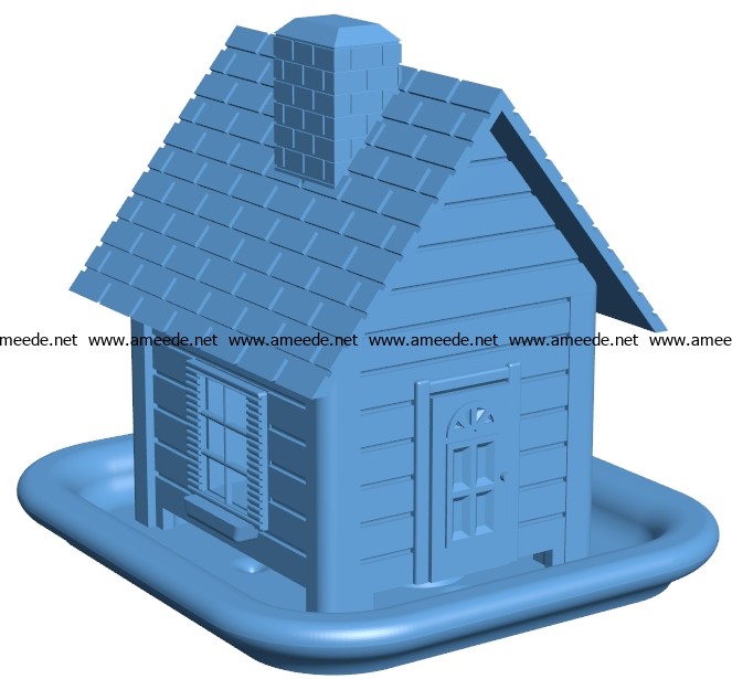 Bird feeder House B002946 file stl free download 3D Model for CNC and 3d printer