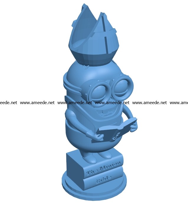 Bishop Minion chess B002979 file stl free download 3D Model for CNC and 3d printer