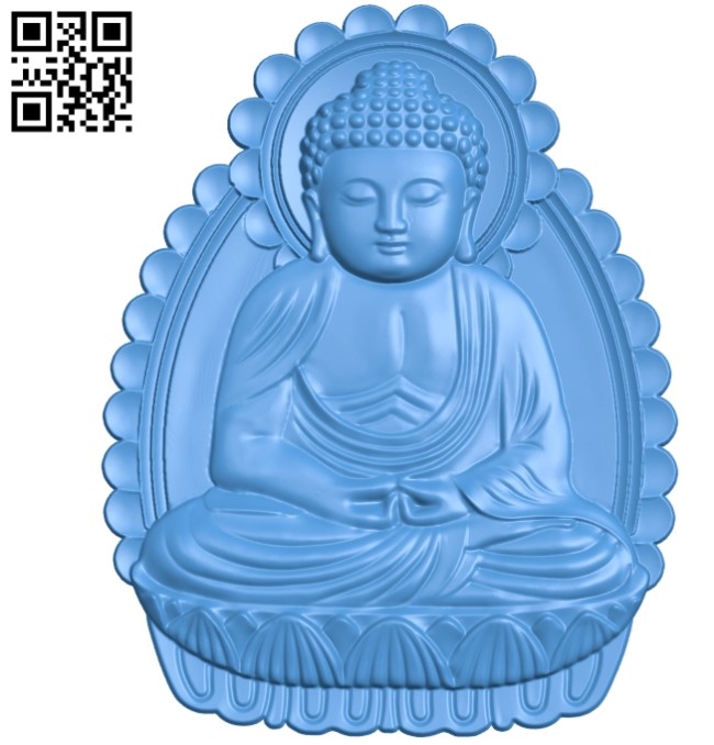 Buddha A002799 wood carving file stl for Artcam and Aspire jdpaint free vector art 3d model download for CNC