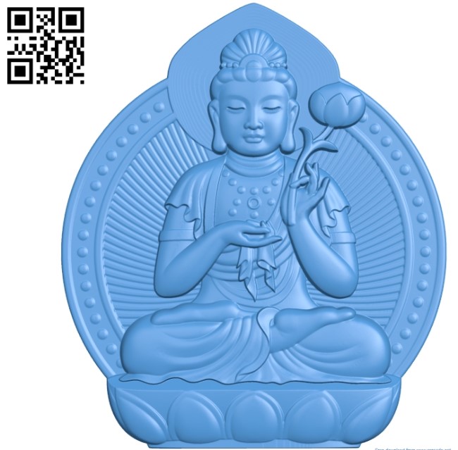 Buddhism Quan Yin A002791 wood carving file stl for Artcam and Aspire jdpaint free vector art 3d model download for CNC