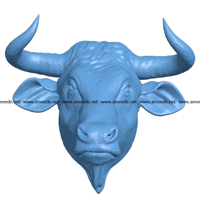 Buffalo Head B002905 file stl free download 3D Model for CNC and 3d printer