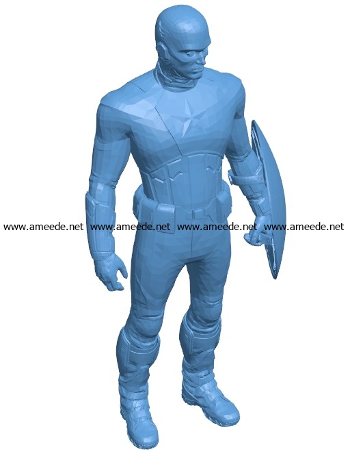 Capitan America men B003560 file stl free download 3D Model for CNC and 3d