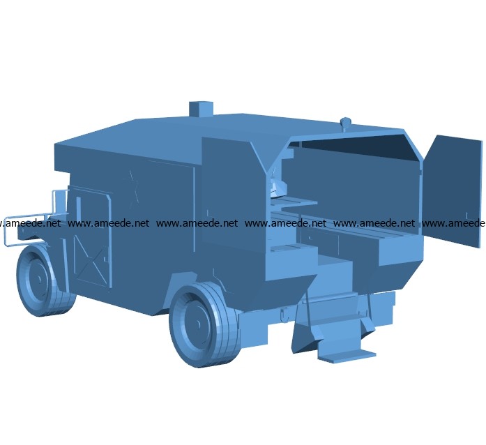 Car Ambulance Army B002859 file stl free download 3D Model for CNC and 3d printer