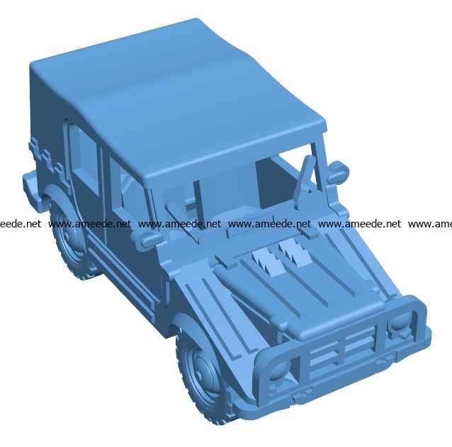 Car DKW Munga B003447 file stl free download 3D Model for CNC and 3d printer