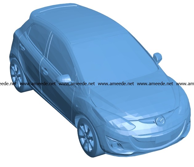 Car Mazda 2 B003354 file stl free download 3D Model for CNC and 3d printer
