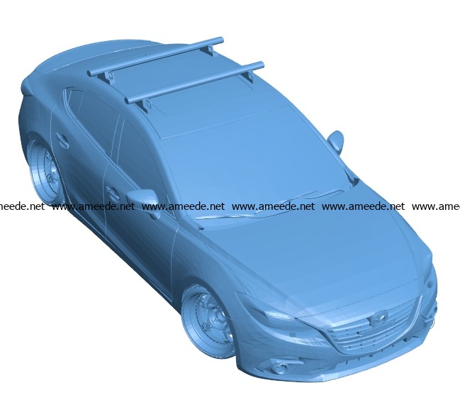 Car Mazda 3 racing B003726 file stl free download 3D Model for CNC and 3d printer