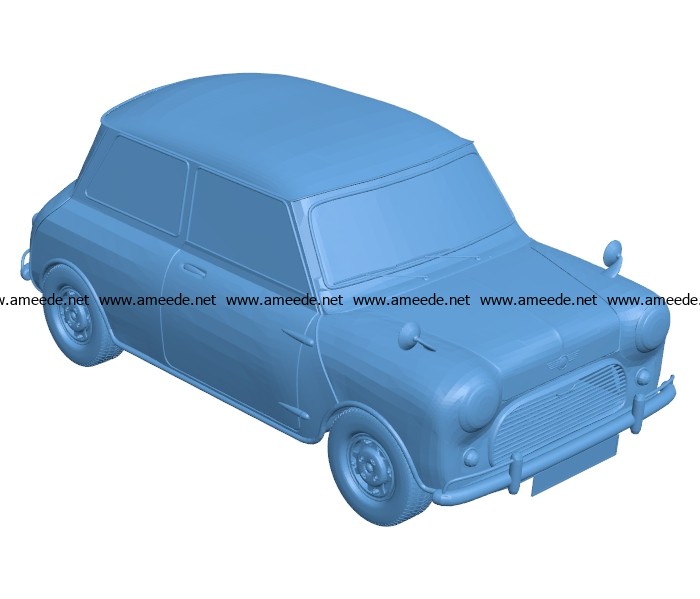 Car Mini Cooper B002862 file stl free download 3D Model for CNC and 3d printer