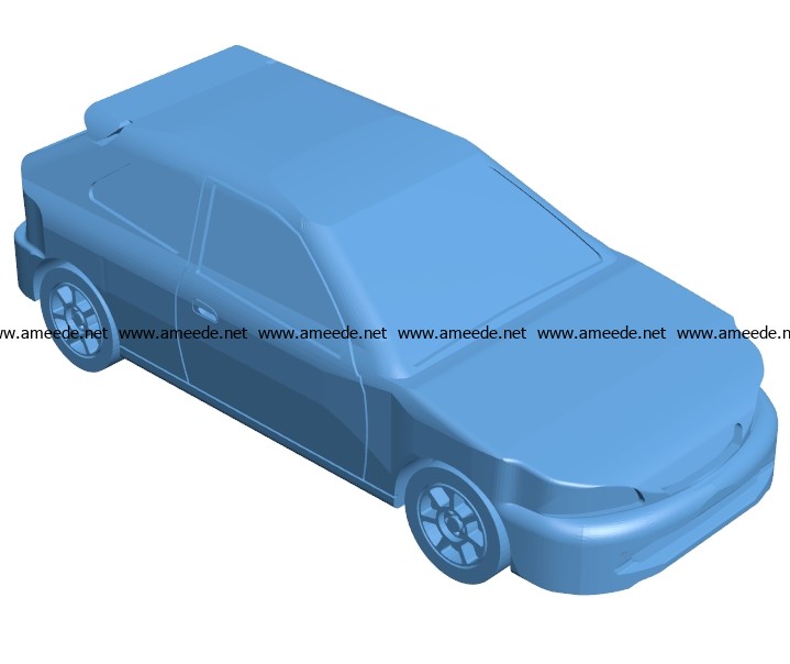 Car civic hatchback B003098 file stl free download 3D Model for CNC and 3d printer