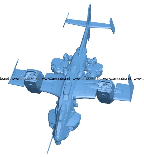 Cargo VTOL B003290 file stl free download 3D Model for CNC and 3d printer