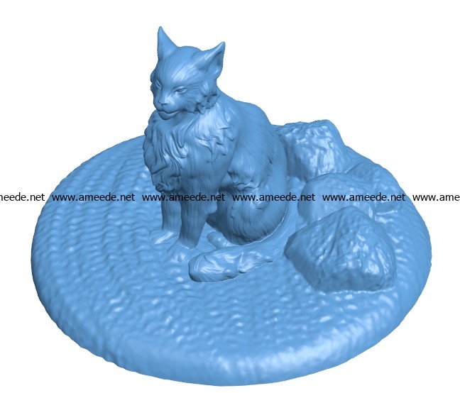 Cat Casual B003358 file stl free download 3D Model for CNC and 3d printer