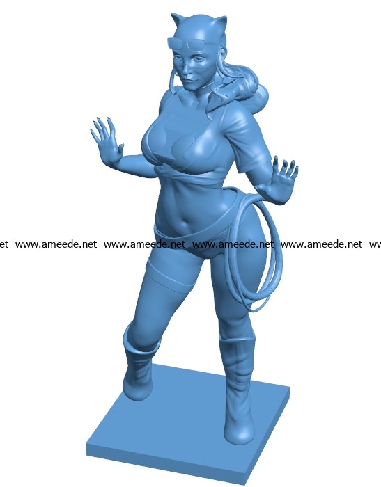 Cat woman B003583 file stl free download 3D Model for CNC and 3d printer