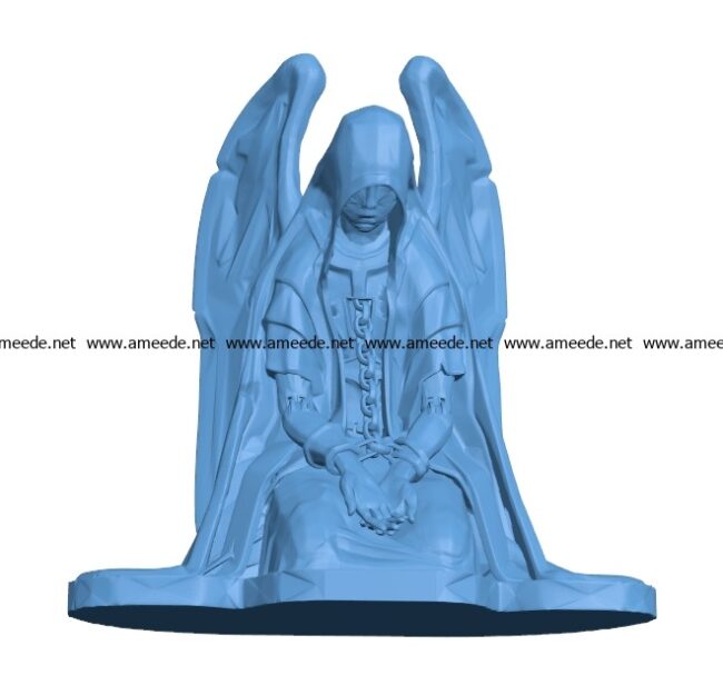 Chained Angel Statue B003043 file stl free download 3D Model for CNC and 3d printer