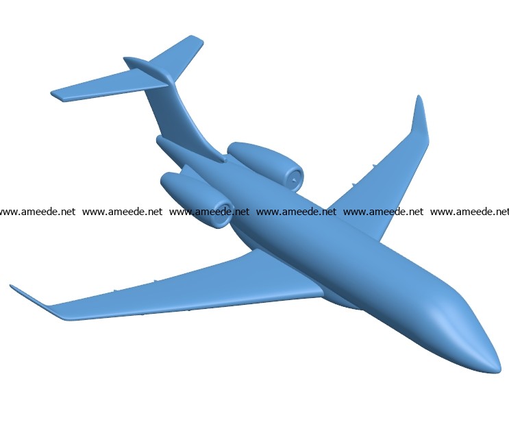 Challenger Aircraft 350 B003568 file stl free download 3D Model for CNC and 3d