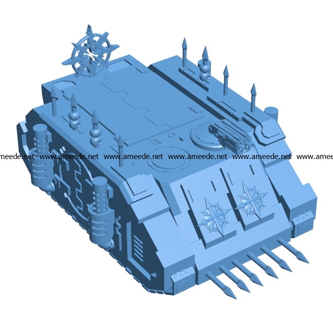 Chaos Rhino tank B003589 file stl free download 3D Model for CNC and 3d printer