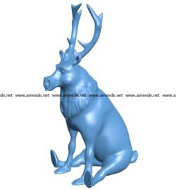Chonky Deer B003112 file stl free download 3D Model for CNC and 3d printer