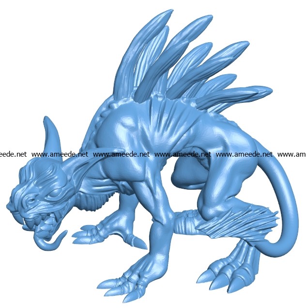 Chupacabra B003063 file stl free download 3D Model for CNC and 3d printer