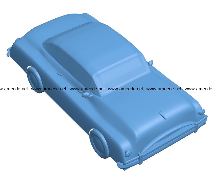 Classic vintage Car B003556 file stl free download 3D Model for CNC and 3d