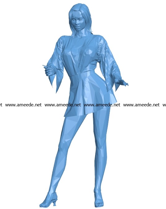 Club girl B003017 file stl free download 3D Model for CNC and 3d printer
